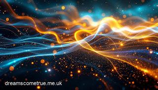 Abstract energy pathways representing quantum visualization